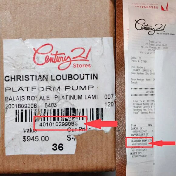 CHRISTIAN LOUBOUTIN Platinum Palais Royal Peep Toe Leather Pumps US 6/IT 36 $945 - Picture 12 of 12